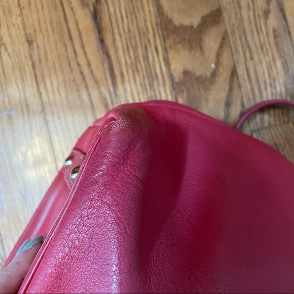 Dooney & Bourke Dillan double pocket satchel in dark pink - Picture 9 of 16